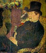  Henri  Toulouse-Lautrec Portrait of Monsieur Delaporte at the Jardin de Paris oil on canvas